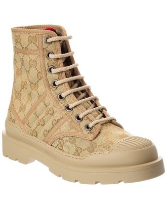 Gucci Gg Web Canvas High-Top Sneaker