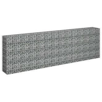 Berkfield Home Durable Gabion Raised Bed Galvanised Steel 270x30x90 cm in Silver | Size: 270 x 30 x 90 cm