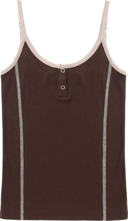 Bapy by A Bathing Ape Top a coste con borchie - Marrone