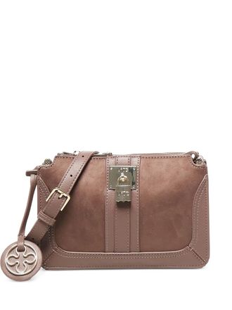 V° 73 padlock double-zip shoulder bag - Brown