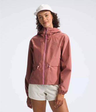 The North Face Daybreak Rain Jacket Womens Light Mahogany Full Zip KFC562