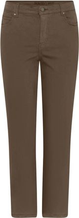 C.Ro Magic Fit Rechte Pijp Broek - Dames - Slim Fit Broeken - Bruin - 4XL - Broeken