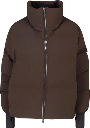 Herno High Collar Cropped Down Jacket With Zip Closure And Side Pockets