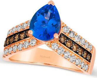 Le Vian Ladies Blueberry Tanzanite Rings set in 14K Strawberry Gold