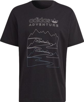 adidas originals Adventure Mountain Front T-shirt Black HK5007