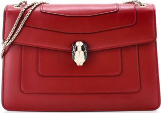 Bulgari Serpenti Forever Square Shoulder Bag Leather Medium