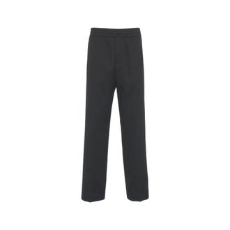 Golden Goose Straight Trousers, male, Black, Size: XS Elastic Waistband Trousers Nero Aw25