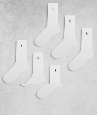 Polo Ralph Lauren Confezione da 6 paia di calzini multicolore con logo