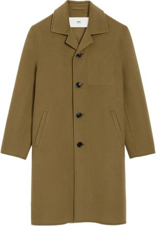 Ami Cappotto in lana con cintura - Verde