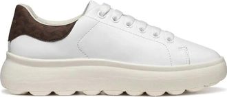 Geox Black Spherica ECUB Textured Detail Leather Sneakers