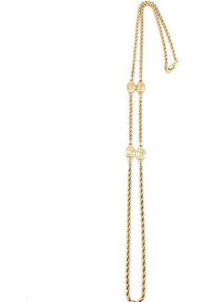 Dior Gold Plated Lariat Bead Womens Necklace (Pre-Owned)