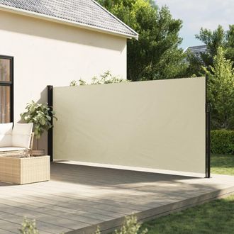 Berkfield Home Retractable Side Awning Cream 160x500 cm