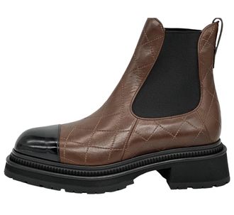 Chanel Tan Quilted Ankle Boots Size 40