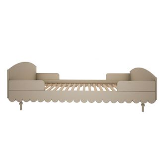 OEM Letto Wood Luck Babushka Olive 90x200 Con Rete A Doghe Inclusa