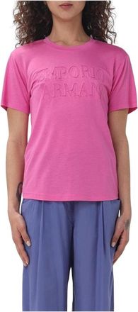 Emporio Armani Grafisch Logo T-shirt Korte Mouwen - Dames - T-shirts - Roze - S - Tops