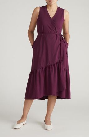 Universal Standard Twirl Tiered Wrap Dress in Gamay at Nordstrom, Size 2Xl