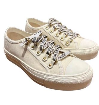 Dior White Canvas Trainers Size 38