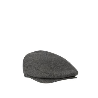 Hackett Herringbone Flat Cap - unisex - Accessoires - Grijs - Maat: L Katoen