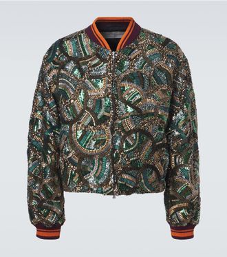 Dries Van Noten Embellished bomber jacket