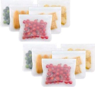 OEM Bolsas De Peva Para Almacenar Alimentos, Tama&ntilde;o S, 2213,7 Cm, 10 Unidades, Bolsas Para Pan, Bolsas Transparentes Mate Resellables, Reutilizables