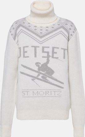 Jet Set Wool intarsia turtleneck sweater