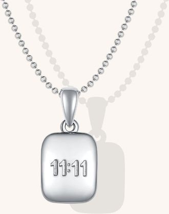 Mantra Lucky Number 1111 necklace in Silver at Nordstrom