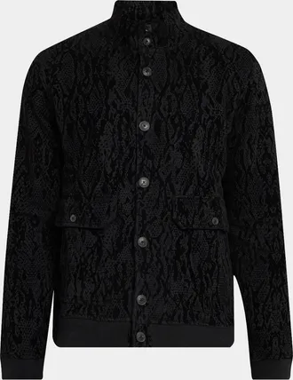 John Varvatos Men & apos;s Montecarlo Jacquard Cotton Jacket