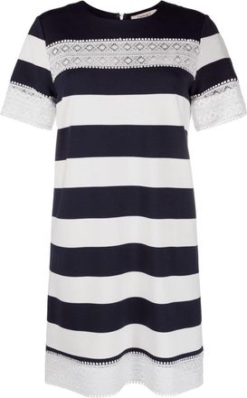 Twin-Set striped mini dress - women - Viscose/Polyamide/Elastane/Polyester - 44 - White