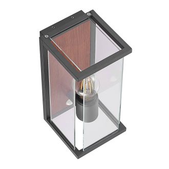 Lucande Lucande - L&aacute;mpara De Pared Exterior elwin En Negro Aluminio