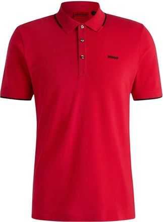 HUGO BOSS logo-print polo shirt - Red