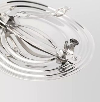 Jean Paul Gaultier circular metallic hair clip tab detail