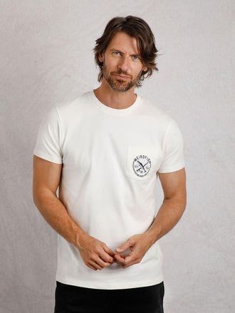 Weird Fish Tidal Branded Pocket T-Shirt in Dusty White at Nordstrom, Size Xxx-Large