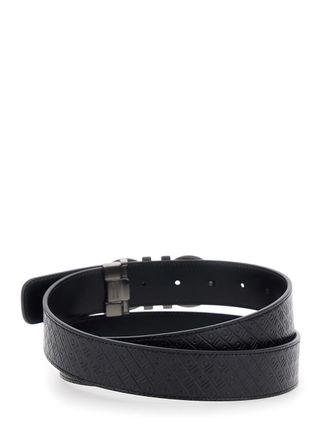 Ferragamo Mens Belt Double Adjustable Burgundy Leather