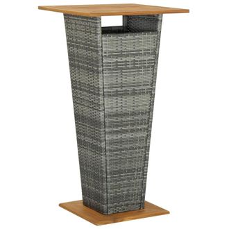 vidaXL Tabla De Barra 60x60x110 Cm De Mimbre Pery Gris - 222284