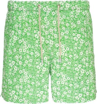 MC2 Saint Barth Bloemen zwemshorts met trekkoord - Heren - Strandmode - Groen - 2XL - Badmode