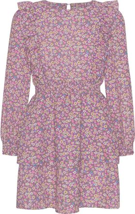 Americandreams Patricia LS Cotton Dress - Dames - Korte kleedjes - Veelkleurig - M - Katoen - Kleedjes