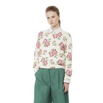 Max Mara Sweater Editto - Dames - Ronde hals truien - Veelkleurig - XL - Truien & Vesten