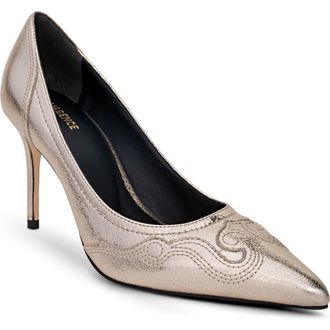 L'agence Amandine Pointed Toe Pump in Gold Metallic at Nordstrom Rack, Size 7.5