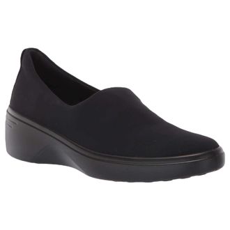 Ecco Ecco Soft 7 Wedge Textile Womens Slip On Shoes - Black - Size:UK 6.5-7