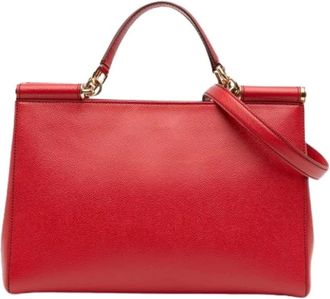 Dolce & Gabbana Pre-owned Handbags, female, Red, Size: ONE SIZE Pre-owned Leather Tote
