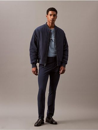 Calvin Klein Mens Refined Stretch Pant - Navy - 30W x 30L