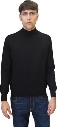Barba Turtleneck Sweater - Heren - Coltruien - Zwart - L - Wol - Truien & Vesten