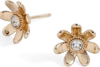 Alex and Ani Puffy Flower Stud Earrings in Gold at Nordstrom