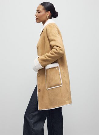 Soia & Kyo Womens Christine faux-shearling coat