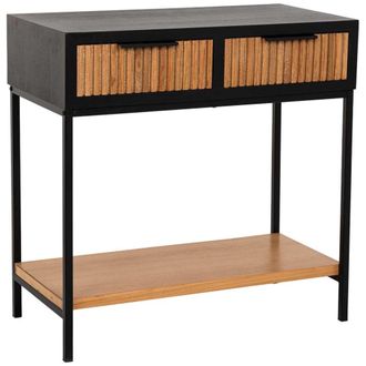 Wanderlust Deco Recibidor 2 cajones madera y metal 80x42x79