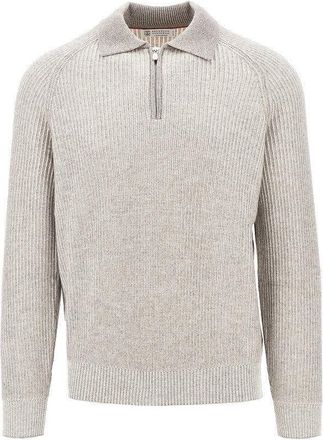 Brunello Cucinelli Cashmere knit polo sweater Man 48
