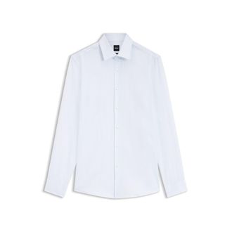 BOSS Slim-fit shirt in refined Italian cotton
