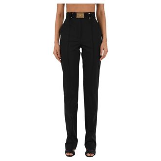 Elisabetta Franchi Slim-fit Trousers - female - Elisabetta Franchi - Straight Trousers - Black - 2XL - Trousers