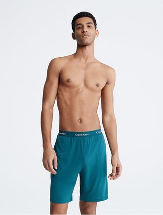 Calvin Klein Mens Ultra-Soft Modern Lounge Sleep Shorts - Blue - XL