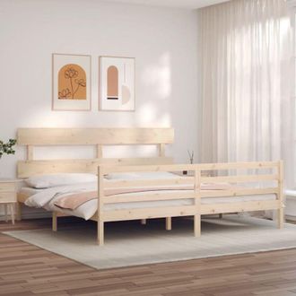 vidaXL Bed Frame without Mattress 200x200 cm Solid Wood Vidaxl